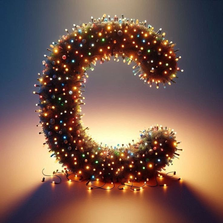 Christmas tree lights — letter C