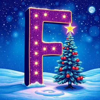 Christmas tree — letter F