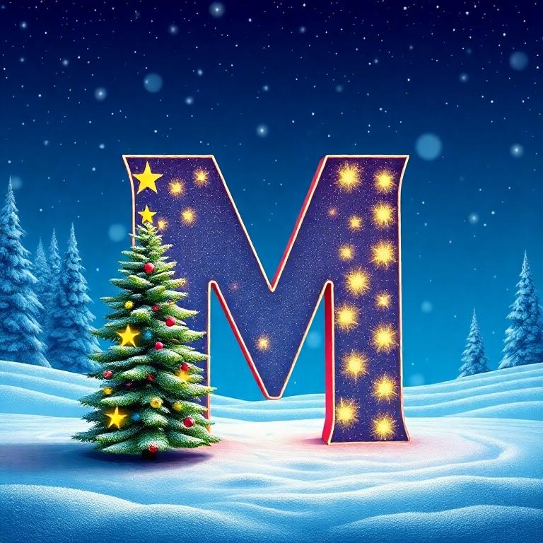 Christmas tree — letter M