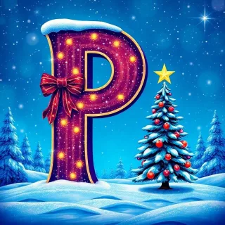 Christmas tree — letter P
