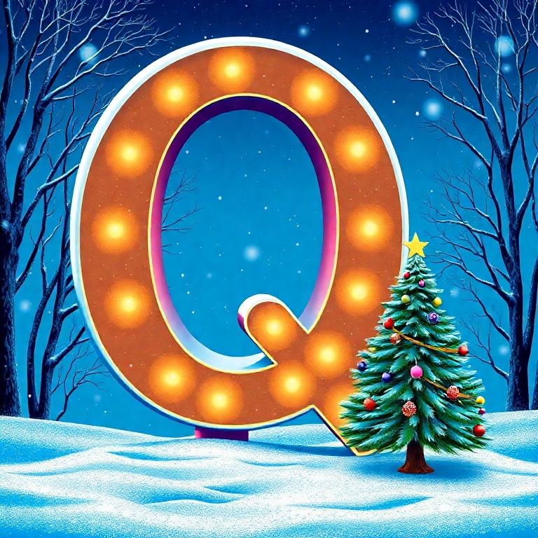 Christmas tree — letter Q