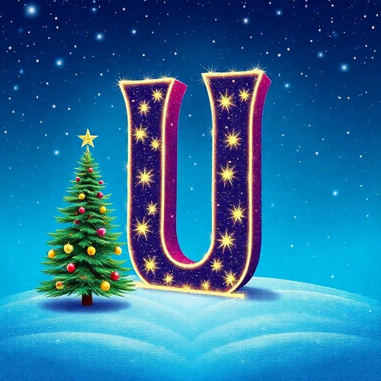 Christmas tree — letter U