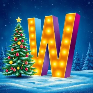 Christmas tree — letter W