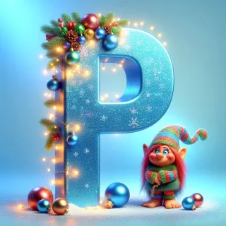 Christmas Troll — letter P