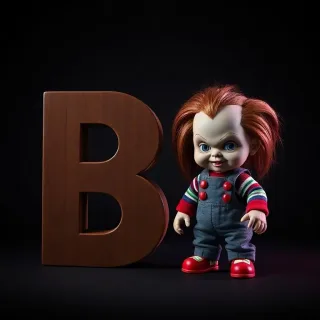 Chucky doll — letter B