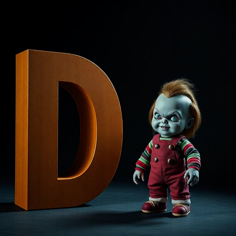 Chucky doll — letter D