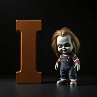 Chucky doll — letter I