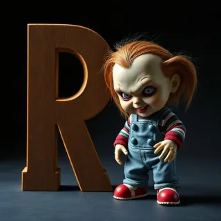 Chucky doll — letter R