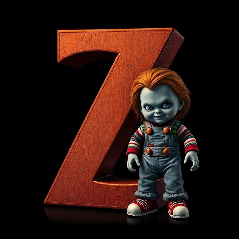 Chucky doll — letter Z