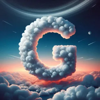 Clouds — letter G
