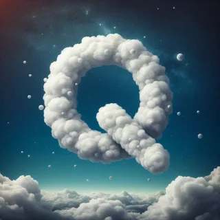 Clouds — letter Q