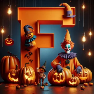 Clown 2 — letter F (variant 2)