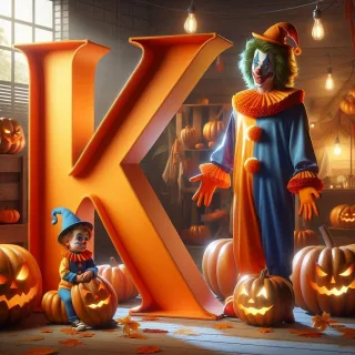 Clown 2 — letter K (variant 2)