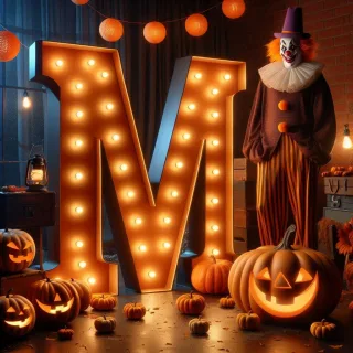 Clown 2 — letter M (variant 2)