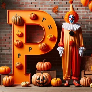 Clown 2 — letter P (variant 2)
