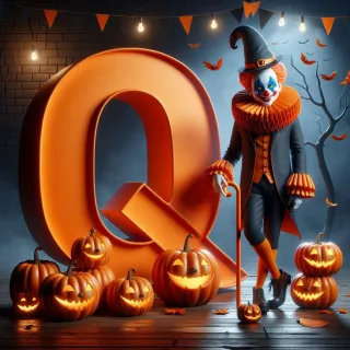 Clown 2 — letter Q (variant 2)