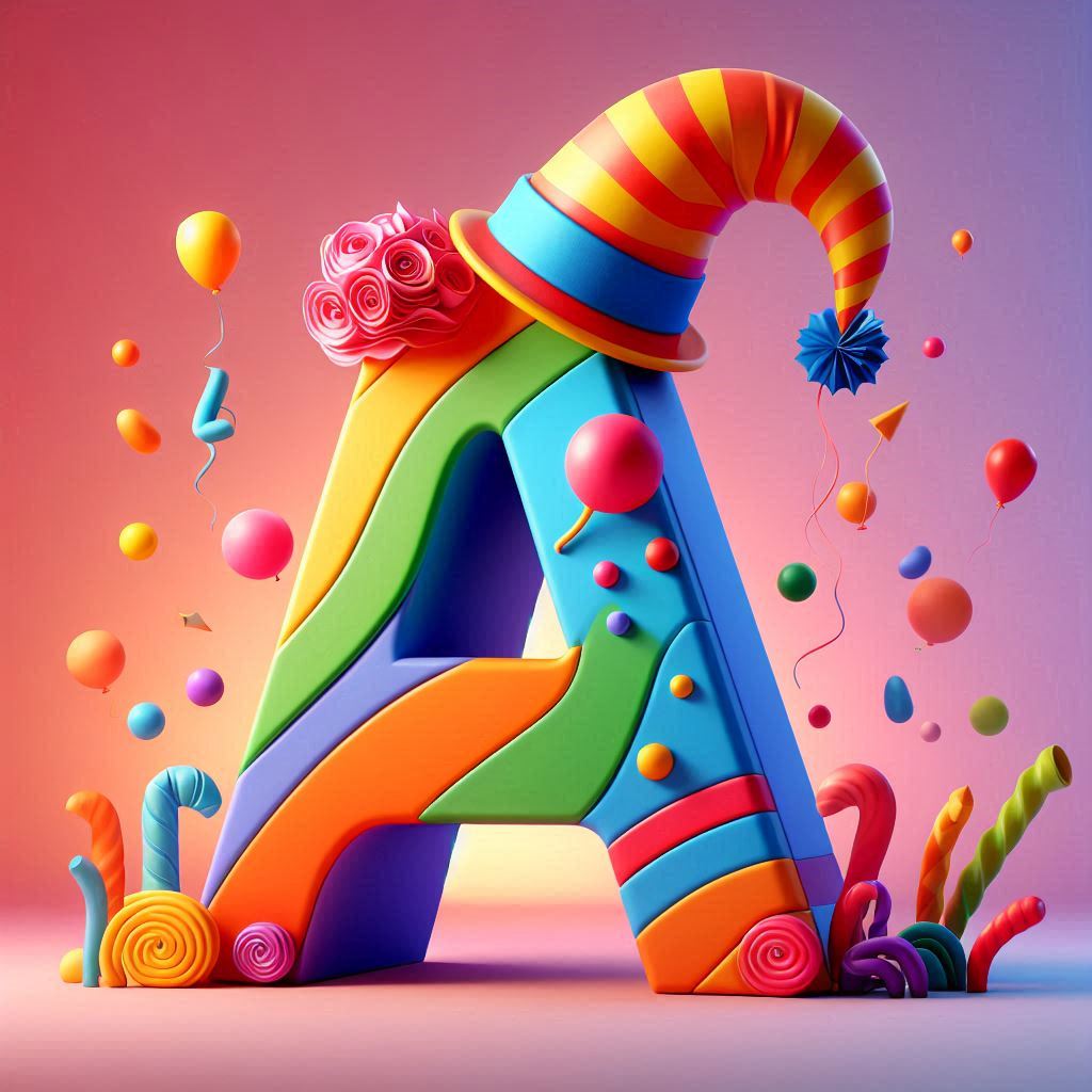 Clown hat — letter A