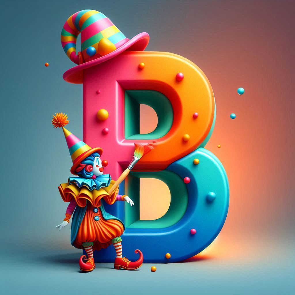 Clown hat — letter B