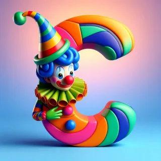 Clown hat — letter C