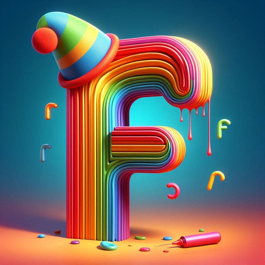 Clown hat — letter F
