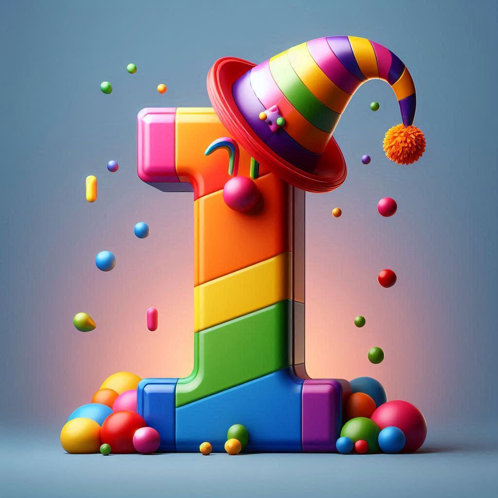 Clown hat — letter I
