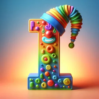 Clown hat — letter I (variant 2)