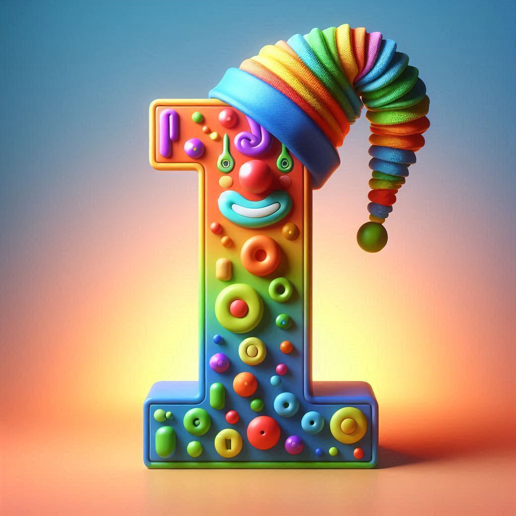 Clown hat — letter I (variant 2)