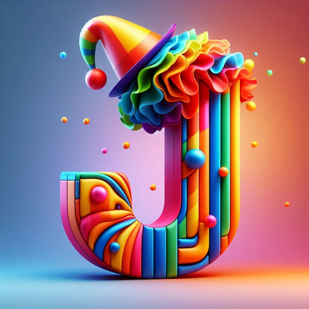 Clown hat — letter J