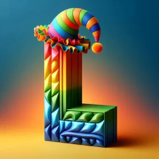 Clown hat — letter L