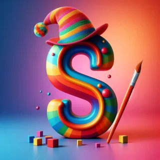 Clown hat — letter S