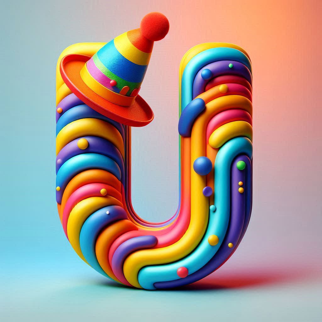Clown hat — letter U
