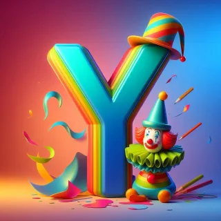 Clown hat — letter Y (variant 2)
