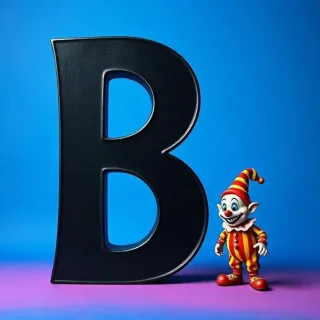 Clown — letter B