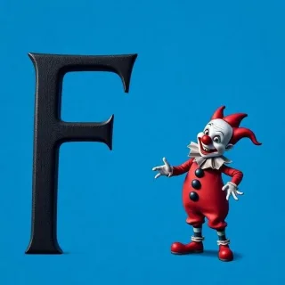Clown — letter F