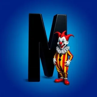Clown — letter M