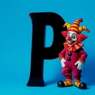 Clown — letter P