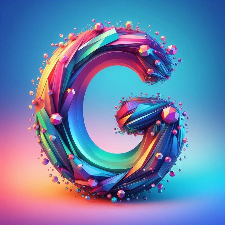 Colored crystal — letter G