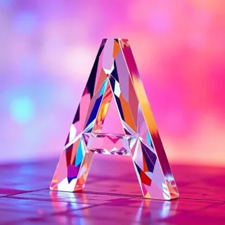 Colored glass 2 — letter A