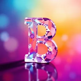 Colored glass 2 — letter B