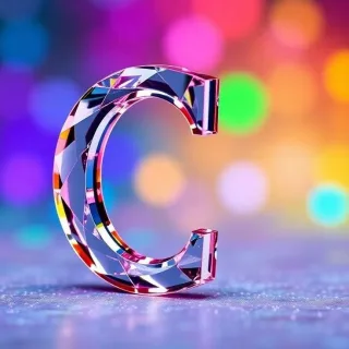 Colored glass 2 — letter C
