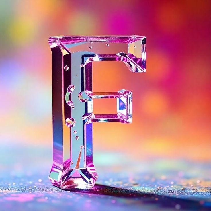 Colored glass 2 — letter F