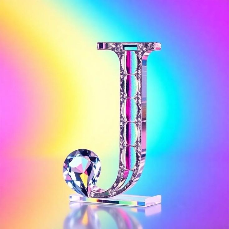Colored glass 2 — letter J