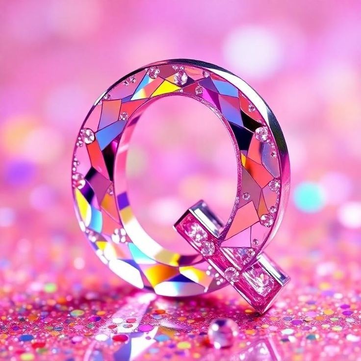 Colored glass 2 — letter Q