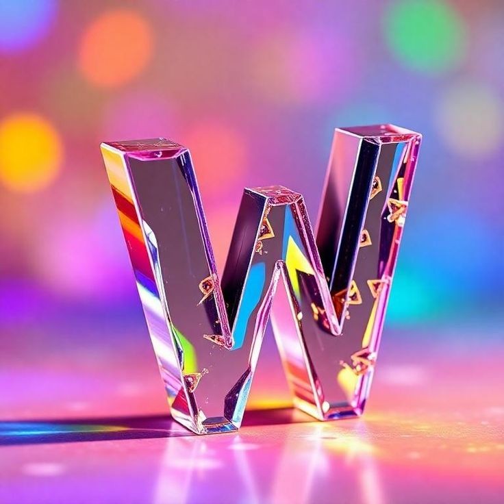 Colored glass 2 — letter W