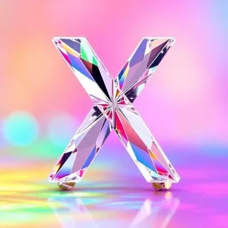 Colored glass 2 — letter X