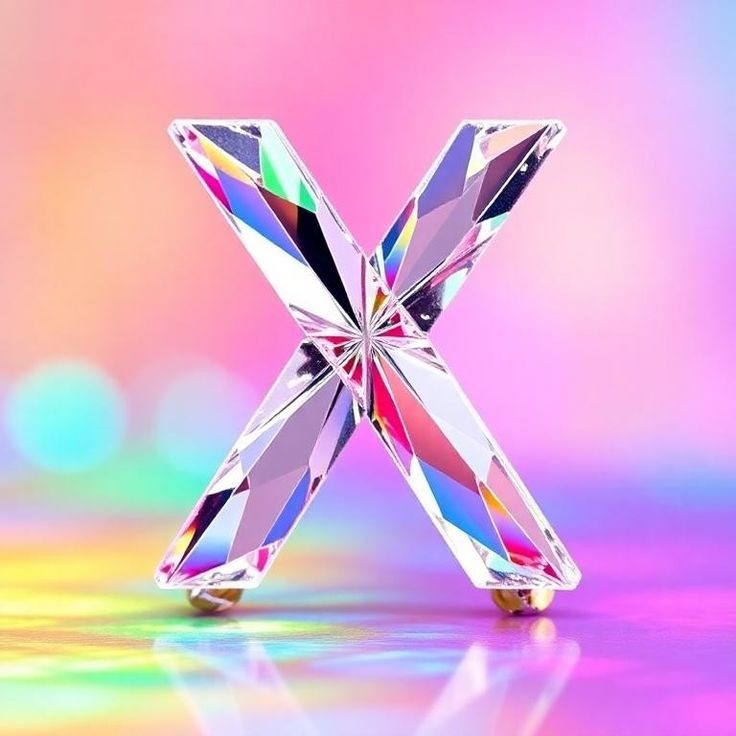 Colored glass 2 — letter X