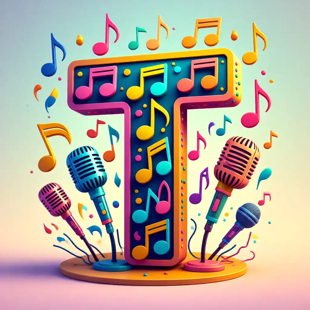 Colored microphones — letter T