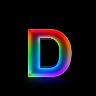 Colorful 3 — letter D