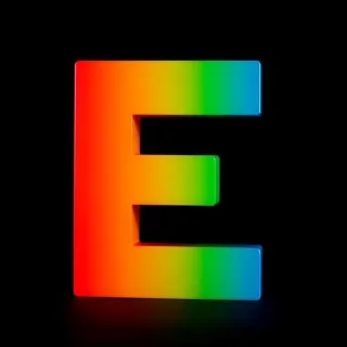 Colorful 3 — letter E