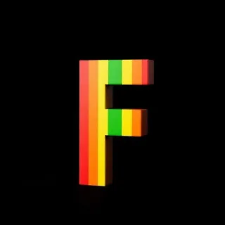 Colorful 3 — letter F